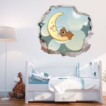 Children's decorative vinyl teddy bear dreams 3d