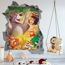 Wall murals the jungle book hole 3d