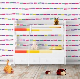Vinyl wall murals colored strokes