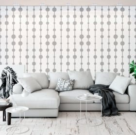 Photo murals of vinyl walls retro circles