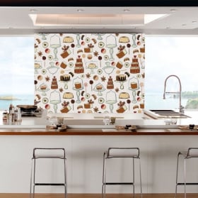Photo murals vinyls walls cherries kitchens