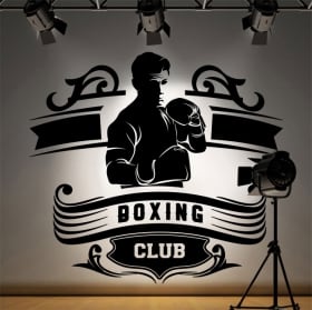 Vinyl and stickers boxing club silhouette woman
