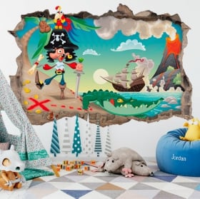 Children's decorative vinyl happy animals 3d