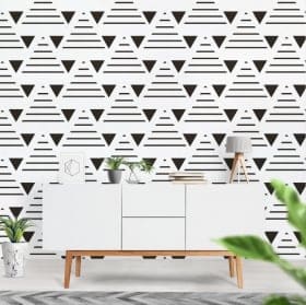 Photomurals vinyl walls pattern circles and lines
