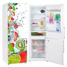 Decorative vinyl refrigerators fruits splash water