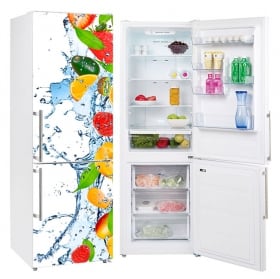 Decorative vinyl refrigerators fruits splash water