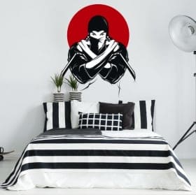 Decorative vinyl ninja silhouette