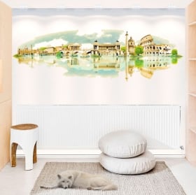 Decorative vinyl roma watercolor illustration