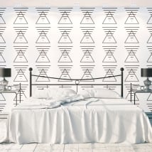 Wall murals triangles and lines
