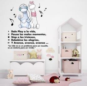 Decorative vinyl motivation phrases play to life