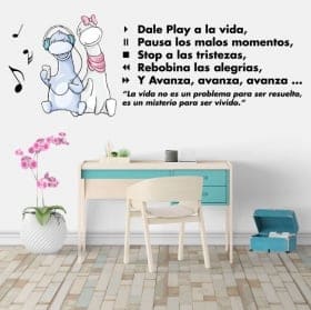 Decorative vinyl motivation phrases play to life