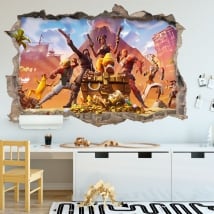 Stickers fortnite video games 3d