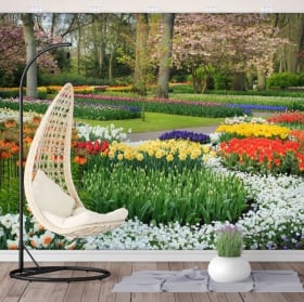 Photo murals vinyls walls japanese cherry blossom