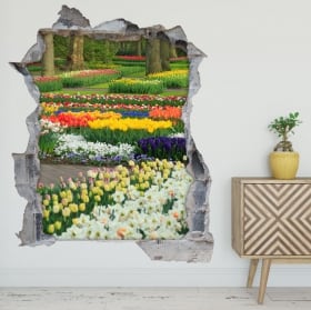 Decorative vinyl full moon in the forest 3d