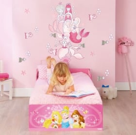 Stickers and children's vinyl fairy with butterflies
