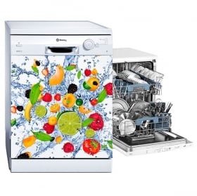 Vinyl dishwasher explosion of fruits