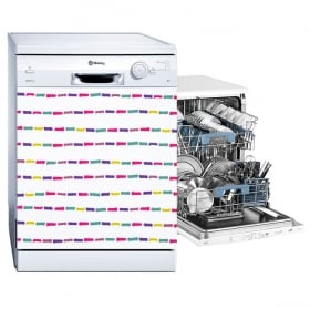 Vinyl dishwasher colored strokes