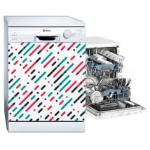Vinyl dishwashers lines and colored circles