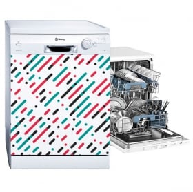 Vinyl dishwashers lines and colored circles
