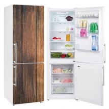 Vinyl refrigerators rustic wood finish