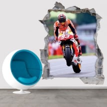 Vinyl and stickers 3d motogp marc márquez honda