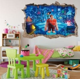 Decorative vinyl and children's stickers little mermaid in the sea 3d