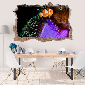 Vinyl 3D corals and fishes of the sea
