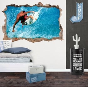Decorative vinyl walls kitesurf 3d