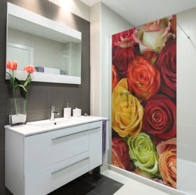 Vinyl for screens colorful roses