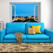 Vinyl windows 3d the alhambra of granada spain