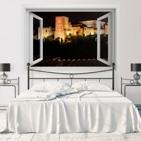 Vinyl windows 3d the alhambra of granada spain