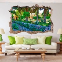 Stickers 3d garden the alhambra granada spain