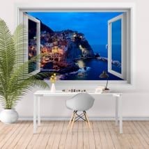 Vinyl windows 3d cinque terre la spezia italy