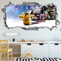 Vinyl stickers 3d pokémon detective pikachu