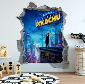 3d decorative stickers pokemon detective pikachu