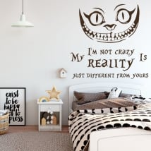 Vinyl cat alice in wonderland english phrase