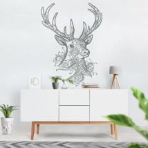Stickers and vinyls tribal deer head
