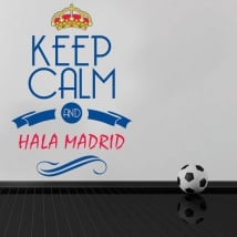 Decorative vinyl football keep calm and hala madrid