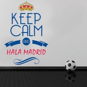 Decorative vinyl football keep calm and hala madrid