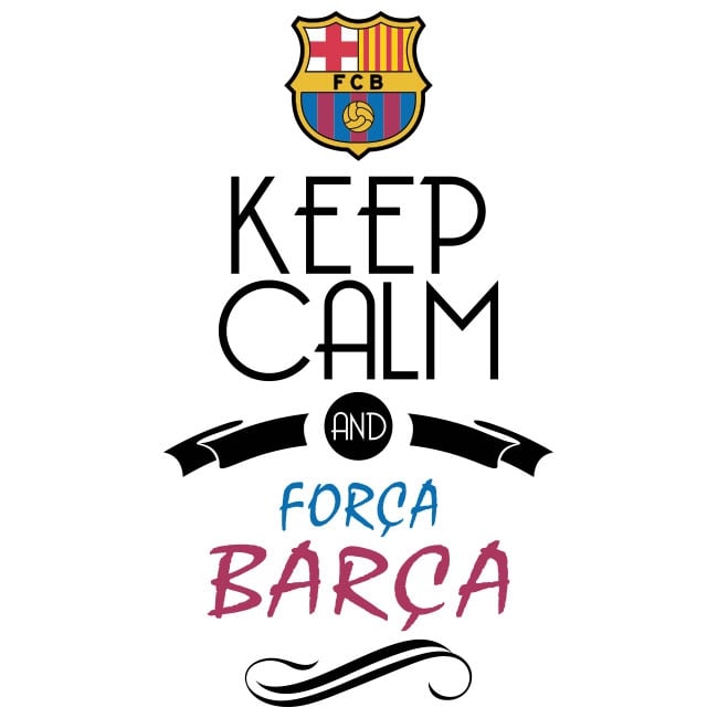 🥇 Vinilos y pegatinas fútbol keep calm and força barça 🥇