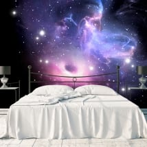 Wall murals black hole and nebula with stars