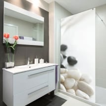 Decorative vinyl screens zen stones