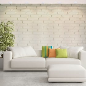 Adhesive murals of bricks
