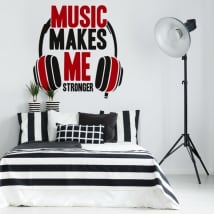Stickers and decorative vinyls music phrases