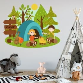 Vinyl children and youth camp in the forest