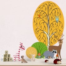 Vinyl children and youth forest animals