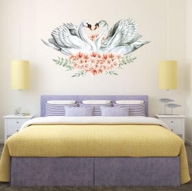 Wall stickers parrots or macaws in watercolor