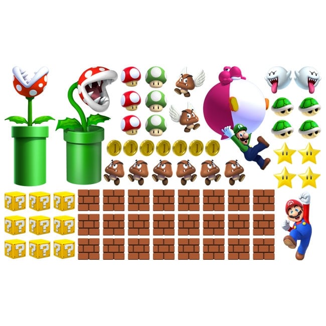 🥇 Vinyl and stickers for children or youth mario bros 🥇