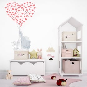 Baby or children's decorative vinyl elephants
