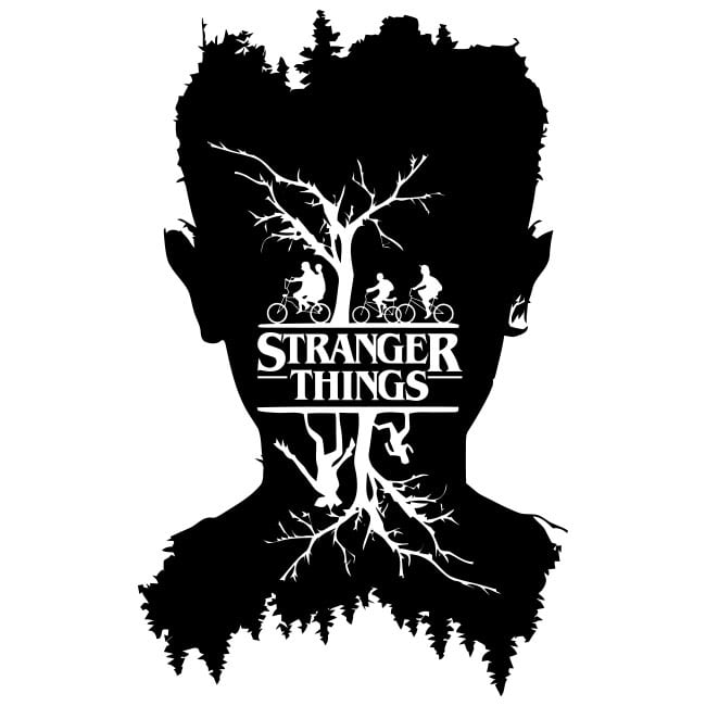 Decorative vinyl netflix tv series stranger things.